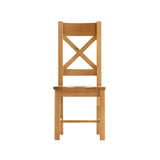 Oakham Oak Dining Chair - Cross Back Wooden Seat