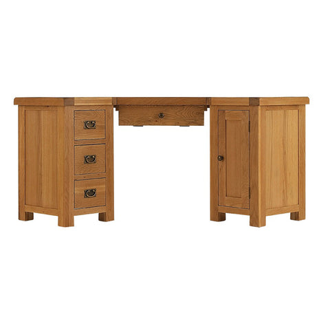Oakham Oak Computer Desk - Corner