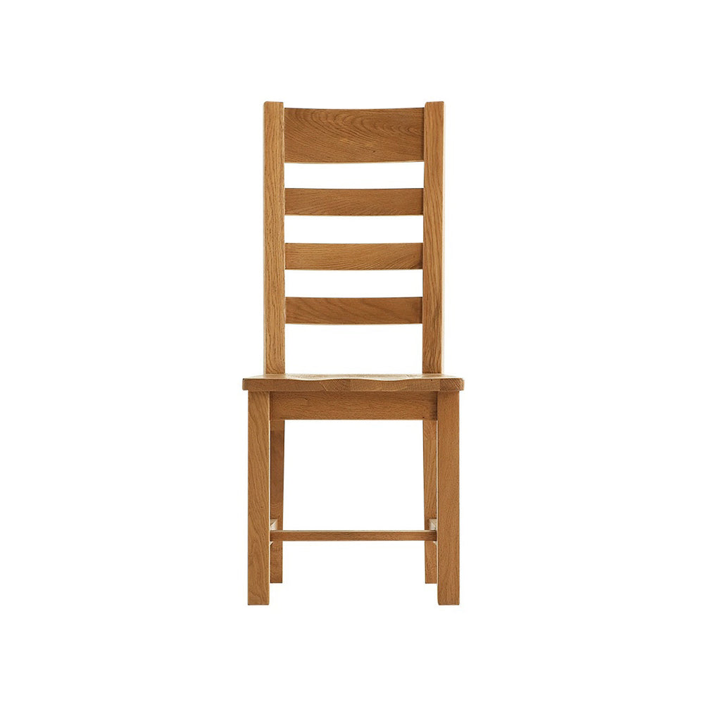 Oakham Oak Dining Chair - Ladder Back Wooden Seat