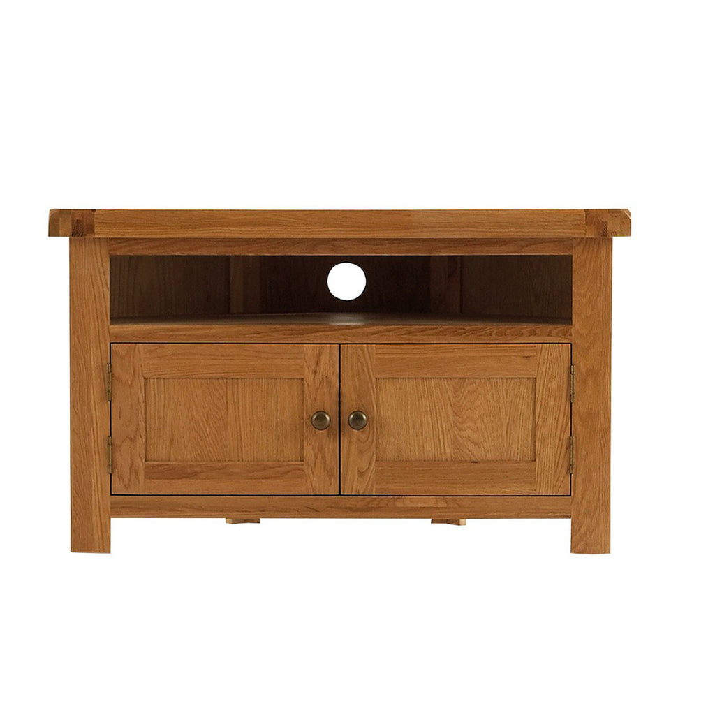 Oakham Oak TV Unit - Corner