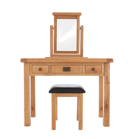 Oakham Oak 3 Drawer Dressing Table