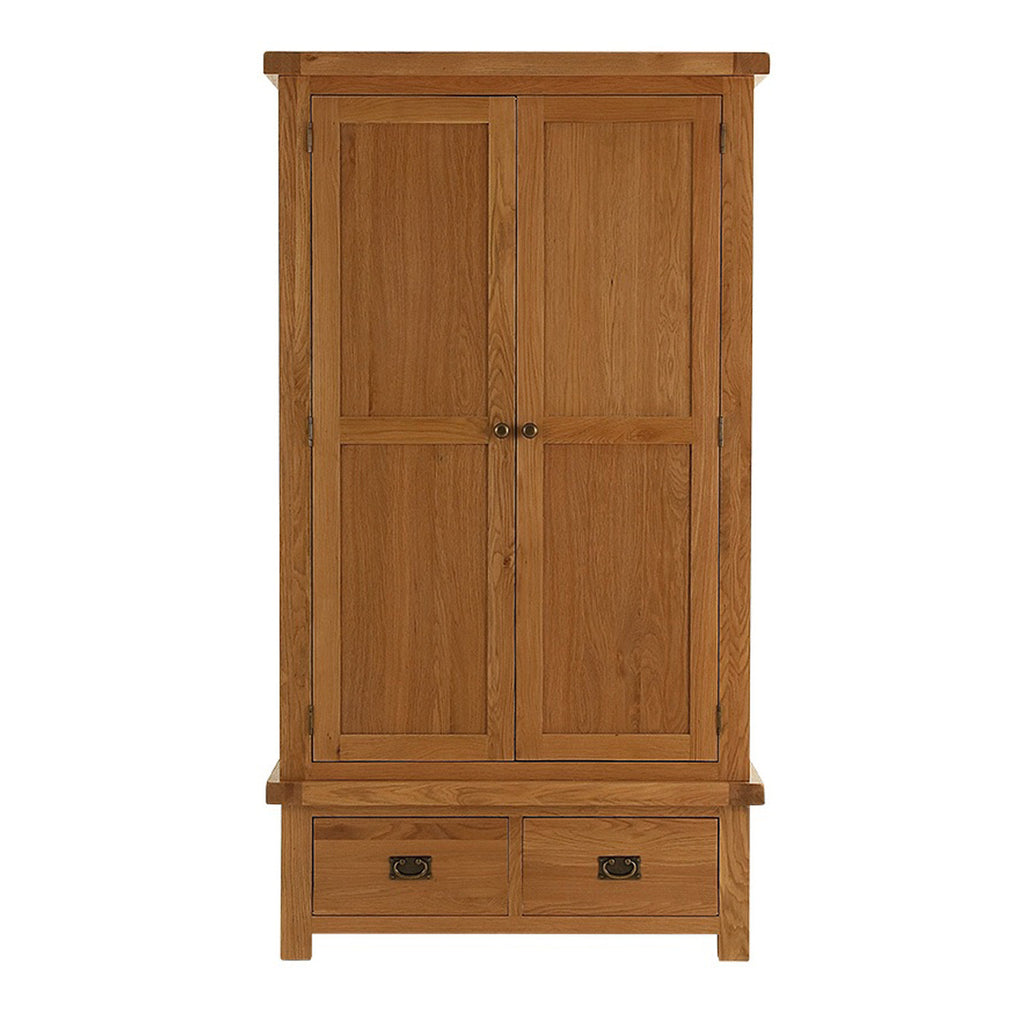 Oakham Oak 2 Door 2 Drawer Wardrobe