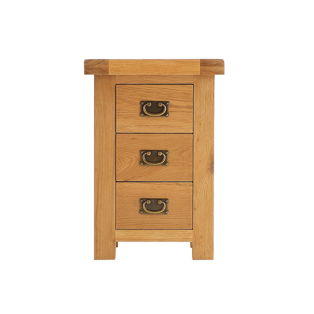 Oakham Oak 3 Drawer Bedside