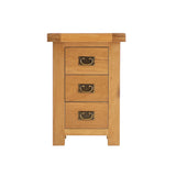 Oakham Oak 3 Drawer Bedside