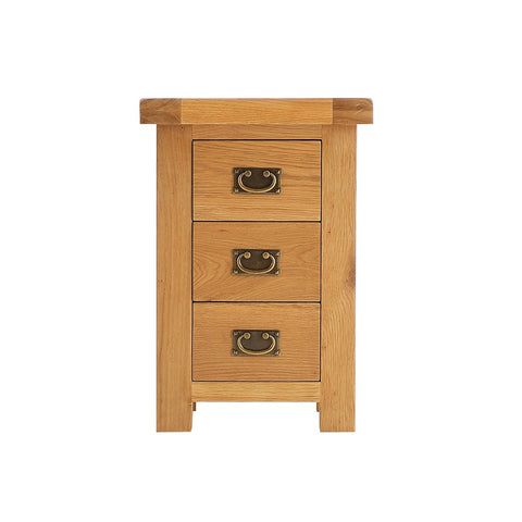 Oakham Oak 3 Drawer Bedside