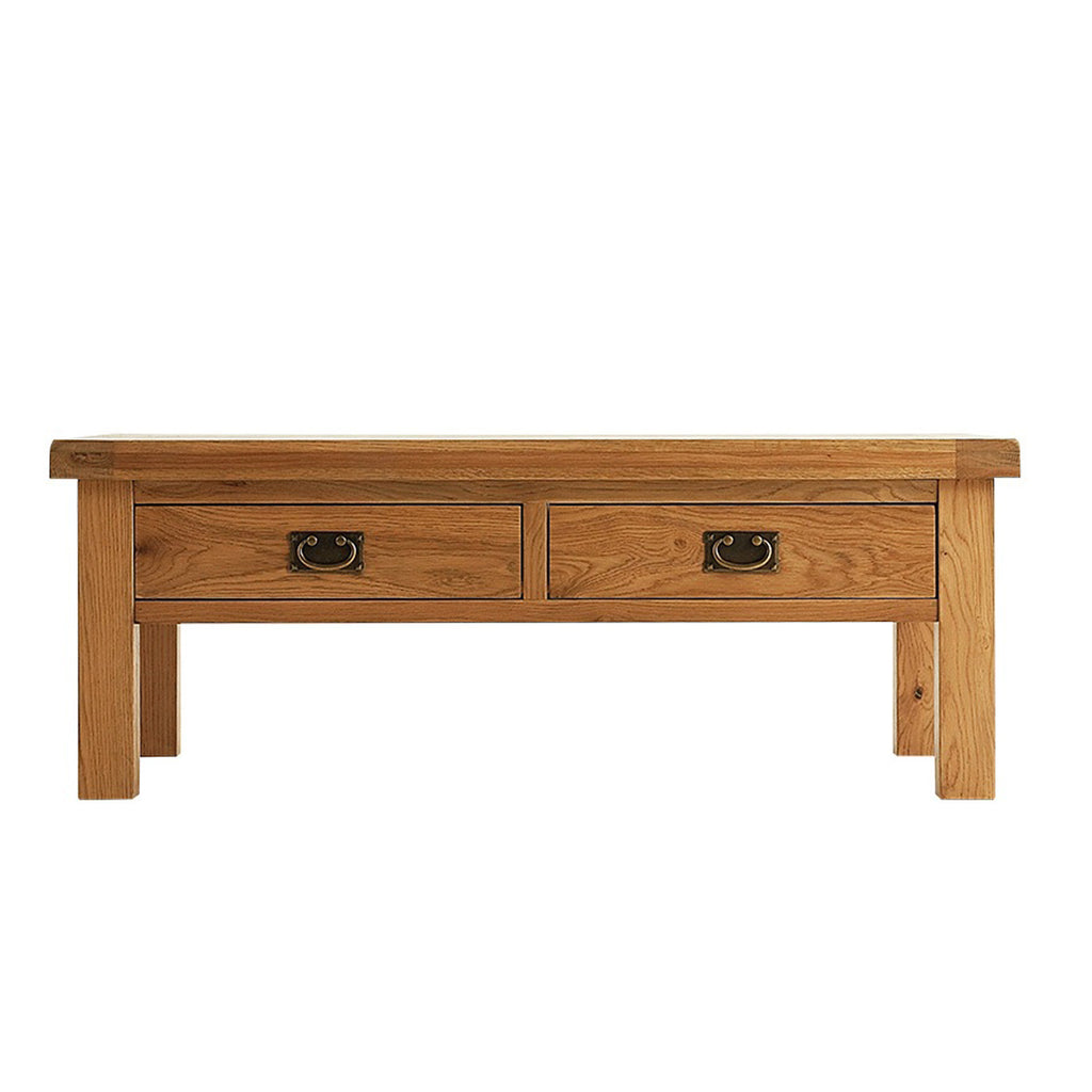 Oakham Oak Coffee Table - Large with Drawers