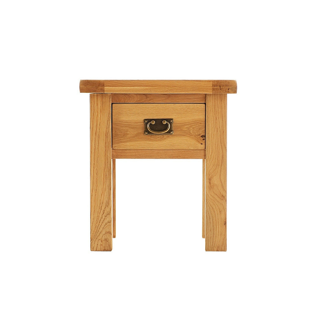 Oakham Oak Occasional Table - Lamp Table with Drawer
