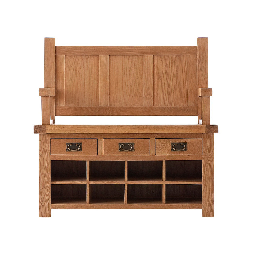Oakham Oak Monks Bench