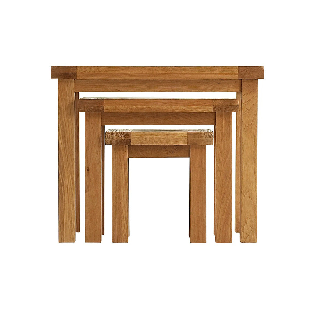 Oakham Oak Nest of 3 Tables