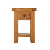 Oakham Oak Occasional Table - Tall Side Table with Drawer