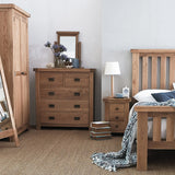 Oakham Oak Occasional Table - Lamp Table with Drawer